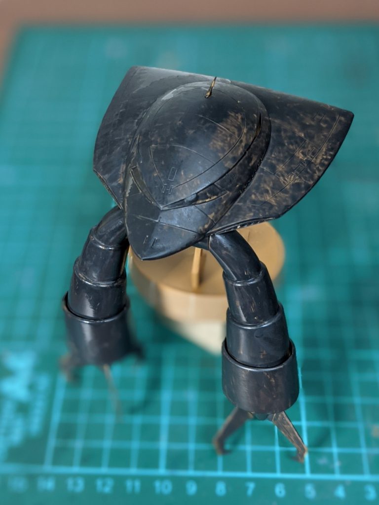 下地は筆塗り（シーブルー）