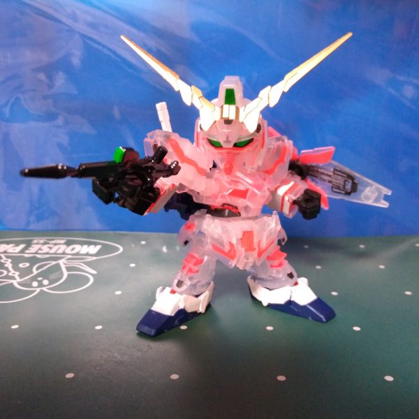 一番くじD賞SDEX RX-0 ユニコーンガンダムソリッドクリア（発光ギミック付き）