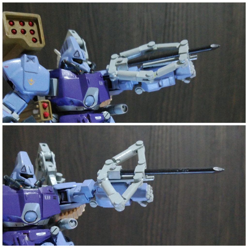 左腕の電磁式パイルバンカーは可動式