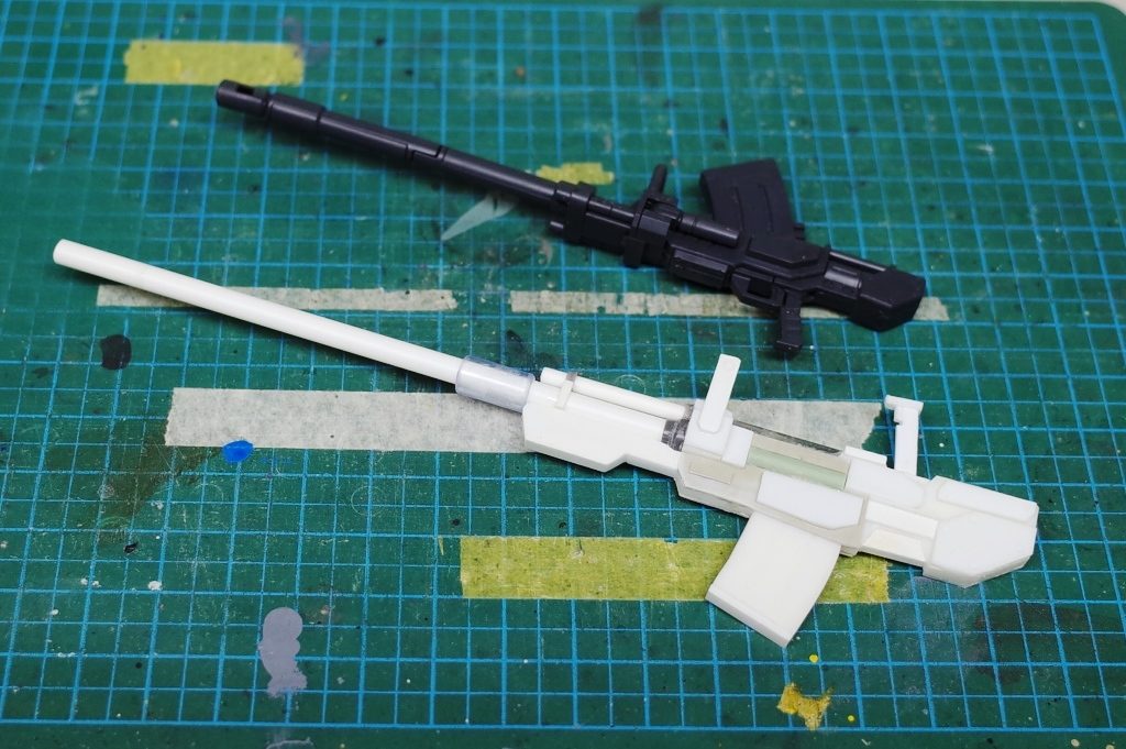 1/144 陸ガン付属の180㎜キャノンとの比較