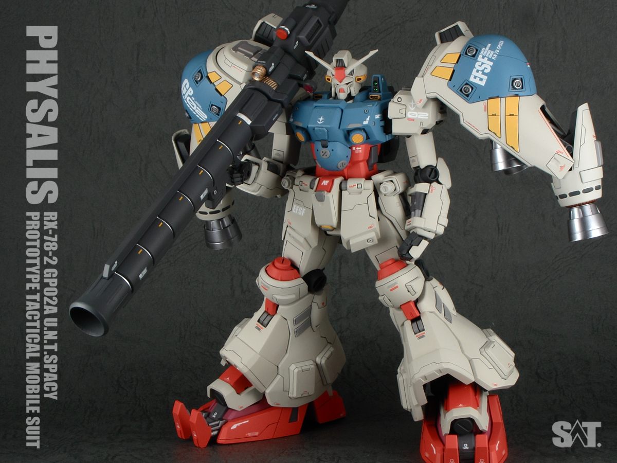 1/144 HGUC ガンダムGP02サイサリス 全塗装改造完成品 - プラモデル