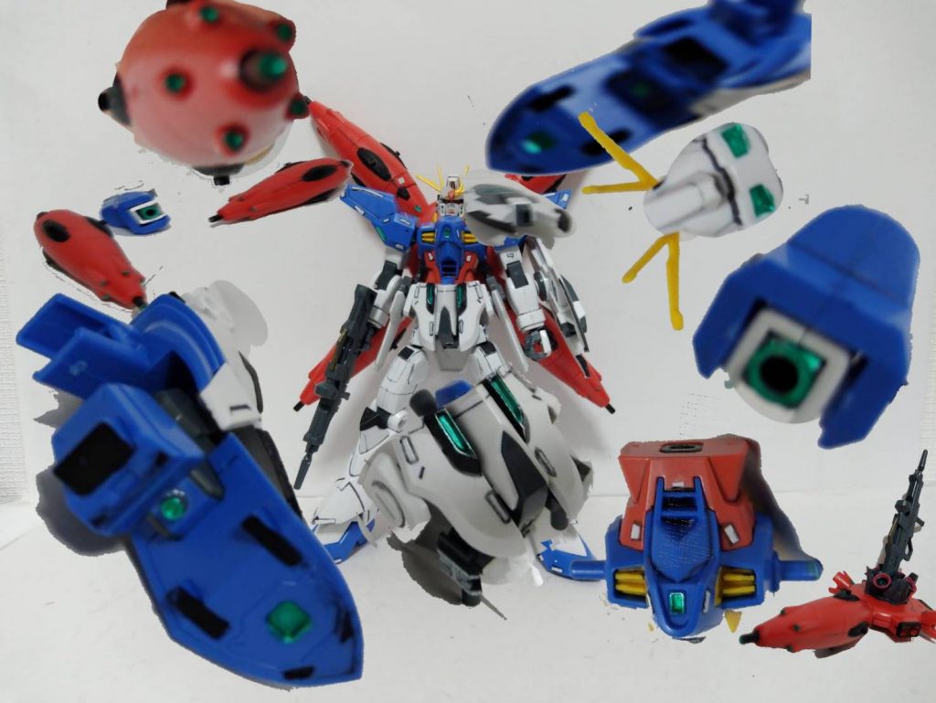 サムネにも使用した写真頭部ドラグーン緑のところからビーム出るぞ！四回目編集アプリが使える方の携帯が故障していて勝手に再起動するので2回ぐらい初めからやり直したぞ！【その後こっちのスマホにも編集アプリ使えるらしく二度手間(ToT)】