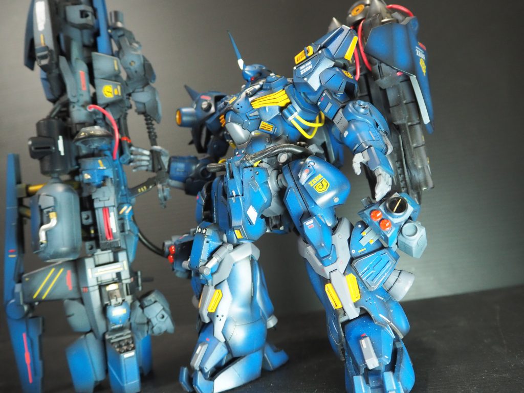 今回のメイン武装超大型長距離射撃兵装「ガーンデーヴァ」インド神話に出てくる弓矢から名前を取りました。本体をも超える長さの大型兵装。