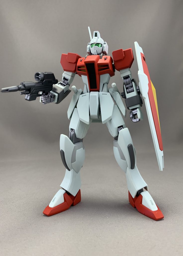 まぁ、出オチなんですが、ダガーＬをジムカラーに塗装しました。今回、お手軽仕上げにするため一部のパーツを除いてランナー塗装で仕上げました。