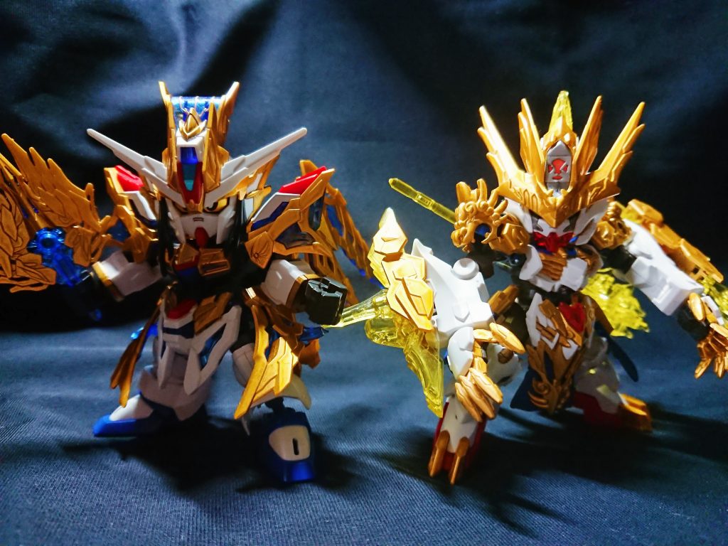 前作の馬超バルバトスに合わせて制作したのでサイズ感は統一しています。ただ馬超のほうが干渉が少ないため、アグレッシブな可動では負けます。