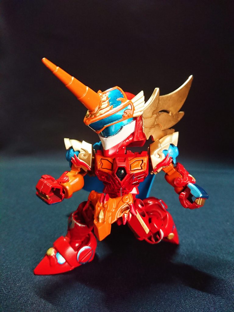 サガフロンティア リマスターの発売日に合わせて完成予定でしたが、パーツ選定の予定となった悟空インパルスがリマスターの2日後発売だったため、バルテルミーが先に完成し遅れての完成となりました。