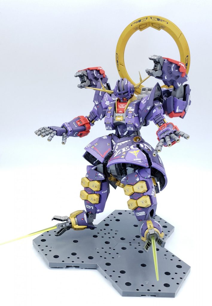 羅刹天のバインダーをレッグパーツに流用し、8門の拡散メガ粒子砲装備!GNド○イブはIフィールド発生装置✨試作サイコシャードはスターゲイザーの惑星間スラスターで再現