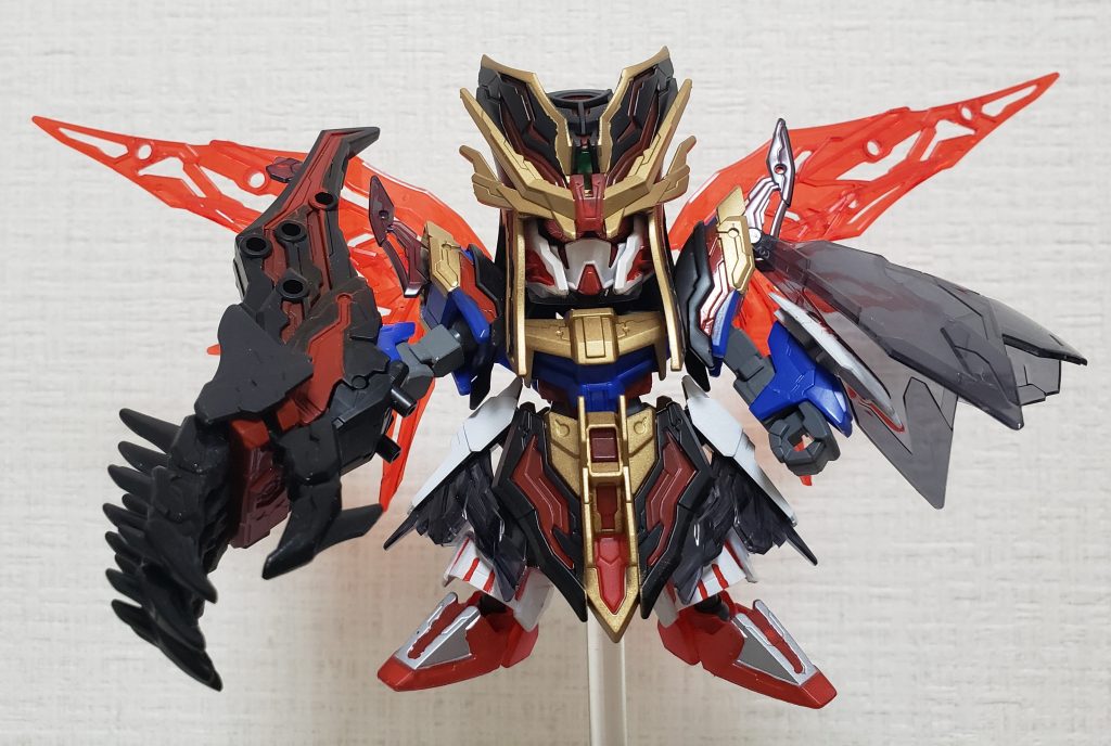 背中の腕、淵獄魔掌を右腕に装着。エングレービング塗装です。