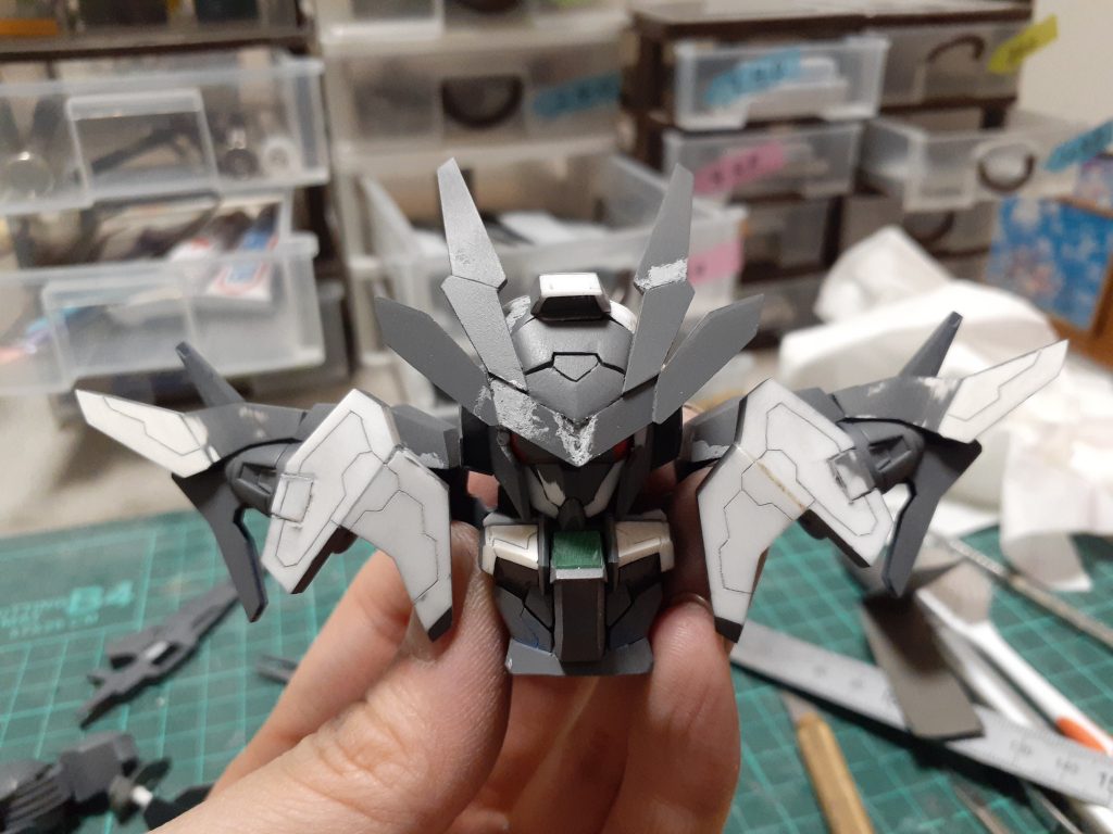 バインダーへのスジ彫りは馴染んでくれるかかなり不安でしたが上手く行ったと思う