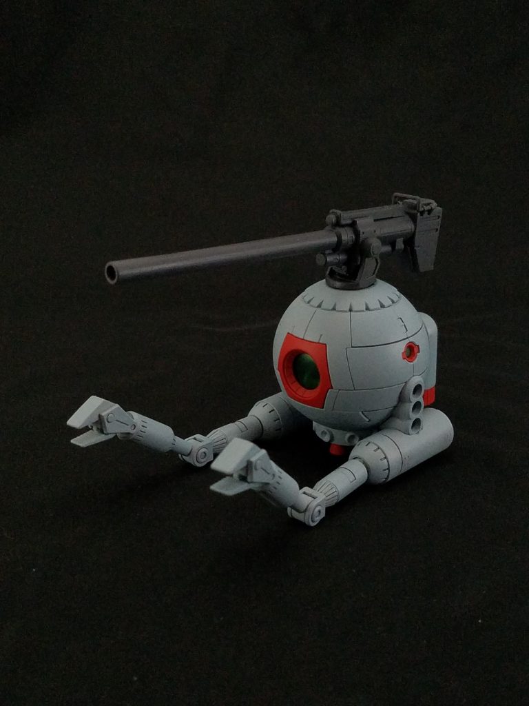底反動キャノン砲をキット基準の物に交換。キャノピー周りのモールド然り、キャノン砲のデザイン然り、他様のblog記事見るまでは全然気にしてませんでした。