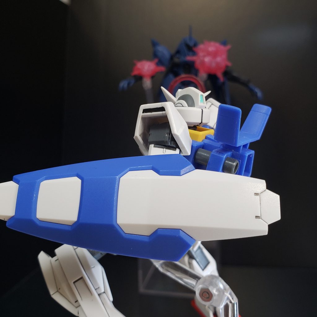 使用エフェクト　ライフルエフェクト＝トライエイジガンダム　爆発エフェクト　　＝30㎜カスタマイズエフェクト (爆発イメージVer.) [グレー]をクリアピンクで塗装　バーニアエフェクト＝エフェクトのランナーをプラバン型に成型してクリアブルーで塗装初めてエフェクトを自作したので撮影してみたら小さく正面からは映えなくなってしまったり、クリアブルーを塗りすぎで劇中より白い部分が少なくなってしまいました。今後はAGEのプラモデルや改造機体を投稿していきたいと思ってるのでこれからよろしくお願いします。作品に塗り忘れや組み間違いなどがあればぜひコメントお願いします、こうした方がかっこよくなるなどのアドバイスもお待ちしております。 