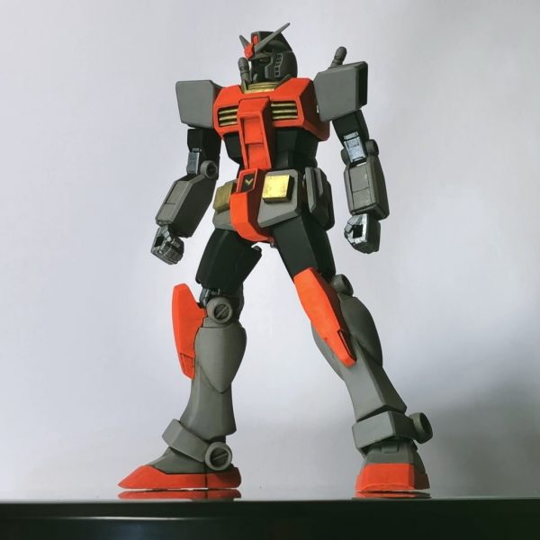 オレンジなEGガンダム 筆塗りにて全塗装！