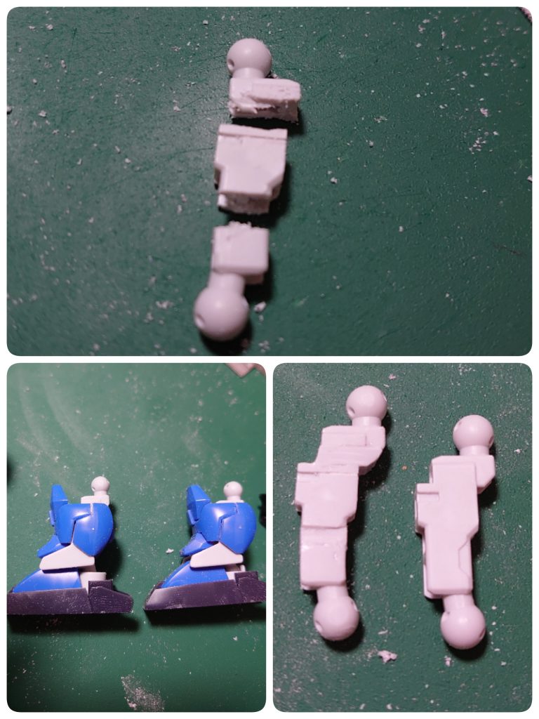 切断後は、上下共に2ミリずつ（計4ミリ）アップしました!思いのほか、強度は両サイドサンドするので問題なし!