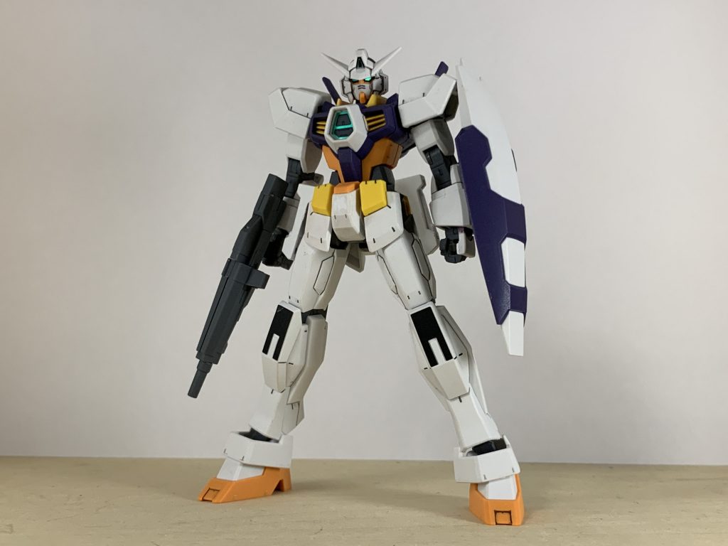 こちらは妄想その2、ガンダムAGE-1クジョウキョウヤ仕様です。TRYAGEマグナムとAGE-1のミキシングで、キョウヤの一番最初に作ったAGEというイメージです。