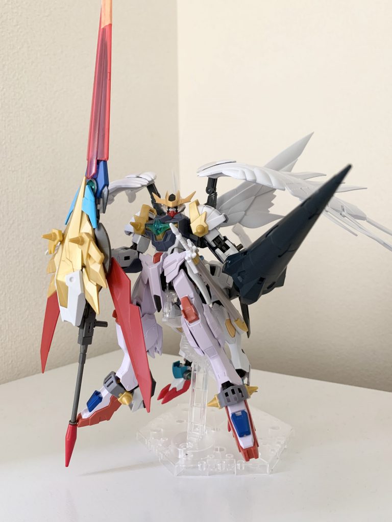 塗装前。前脚はマルコシアス、後脚はバルバトスルプスレクス、足のスパイクはコトブキヤのマイナスモールドにザクのスパイクを組み合わせ。