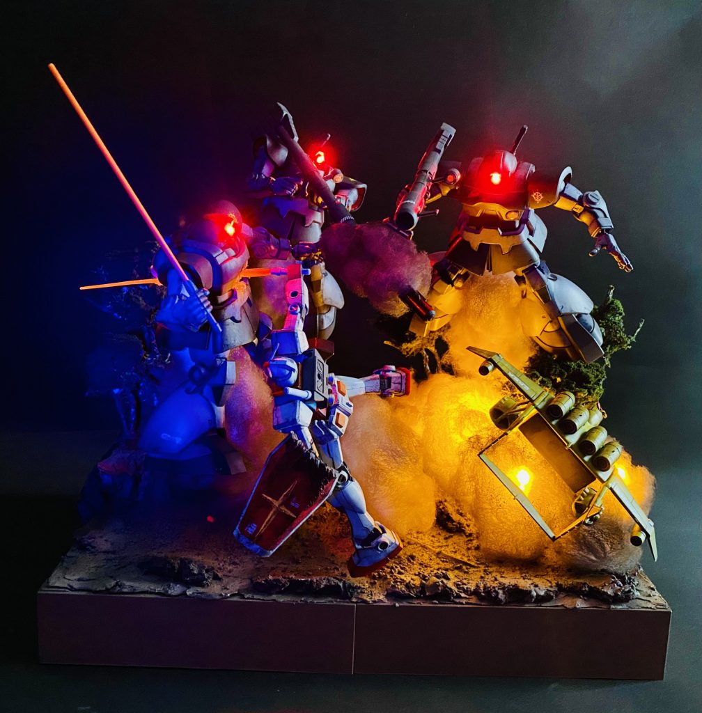 HGUC 1/144SCALE◇機動戦士ガンダム MS-09 DOM◇ジェットストリームアタック仕様◇塗装済み完成品オリジナルLEDベースセット–5枚目/制作者：H4co Y