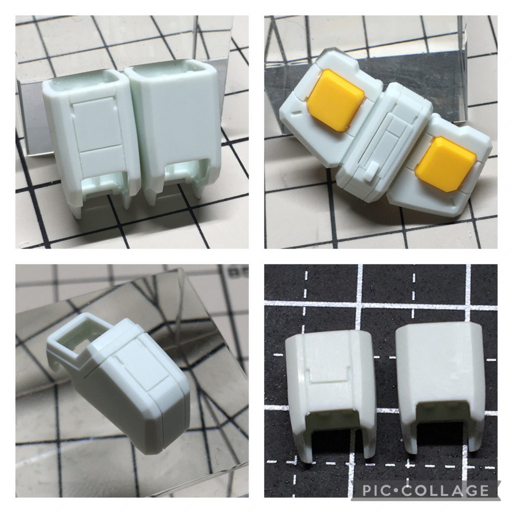 各パーツへのスジボリをしています。そこまで複雑な事はせずシンプルなデザインで入れています。