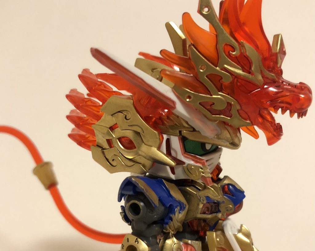 獅子顔はディティールがわかりにくかった為これも部分塗装しています