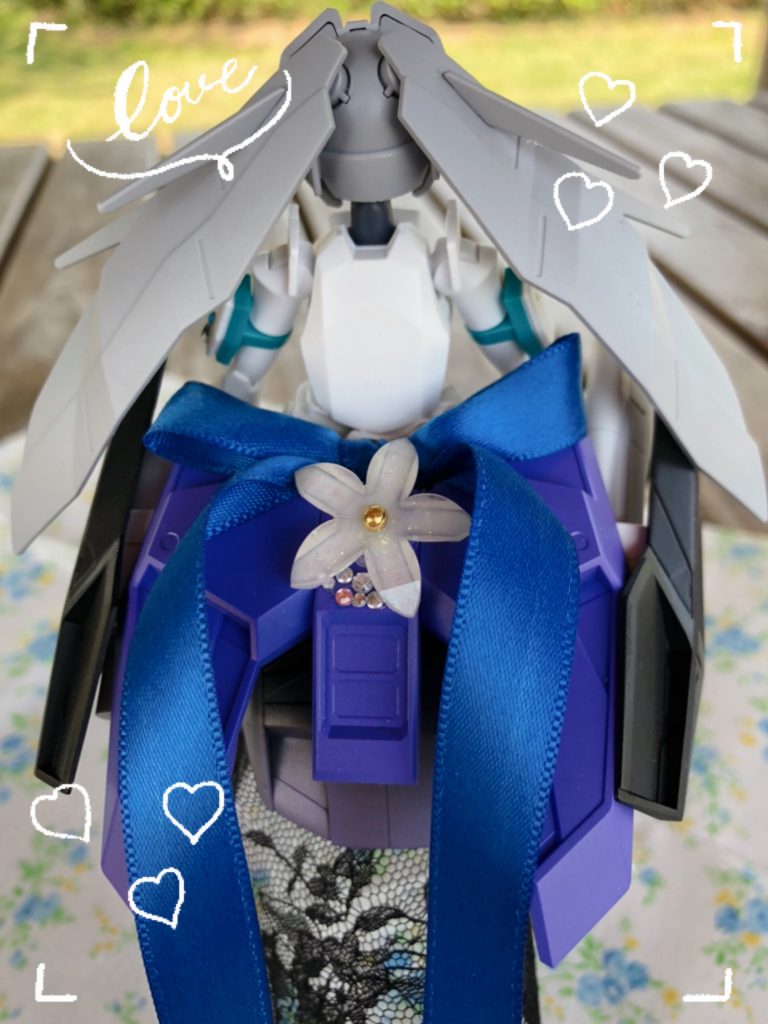 このスカート部分は全てウォドムポッドから持ってきたパーツです。紫のパーツ部分がリボンみたいな形で、とても可愛くて気に入っています💗色味も少しだけ変えてみました。