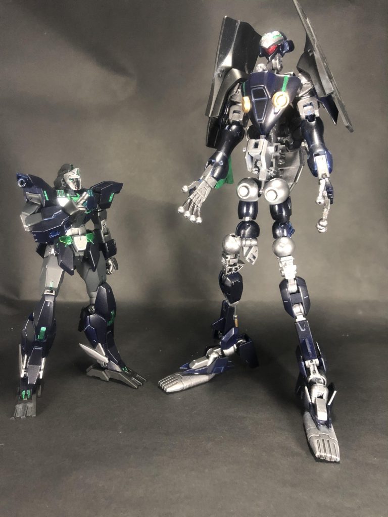 さらに変化！ジライヤ「変化、江蛮外裏怨(ｴｳﾞｧﾝｹﾞﾘｵﾝ)の術！」ケロ!イブキ(そんな術はなかったと思うが…)足を完全に伸ばすとMG並みの身長に！でけぇ…。ここでカエルの足の長さが役に立ちました(立ってない)。いやぁ…肩に足のヒレを付けてみたらなんかエヴァっぽくなったのでついwシンエヴァ、賛否両論あるとは思いますが私は好きです。