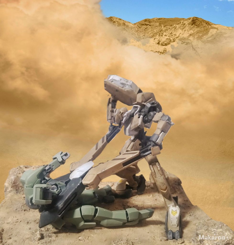 ガンプラは何度かは作った事はあり、やってもスミ入れ程度で終わりだったのですが、ジオラマとかまでやりたくなったのはオルフェンズが初めてです🤔