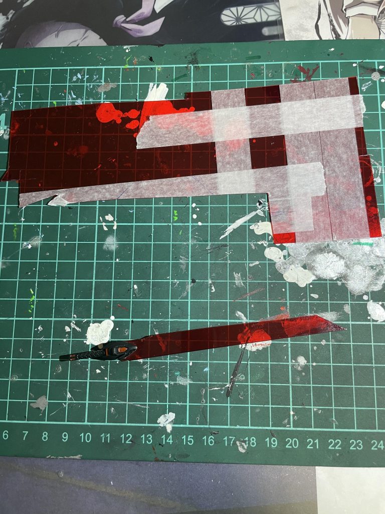 アストラルセイバー、アストラルビットは100均の赤い下じきを切り抜いて制作しました。結構お手軽なので試してみて下さい!