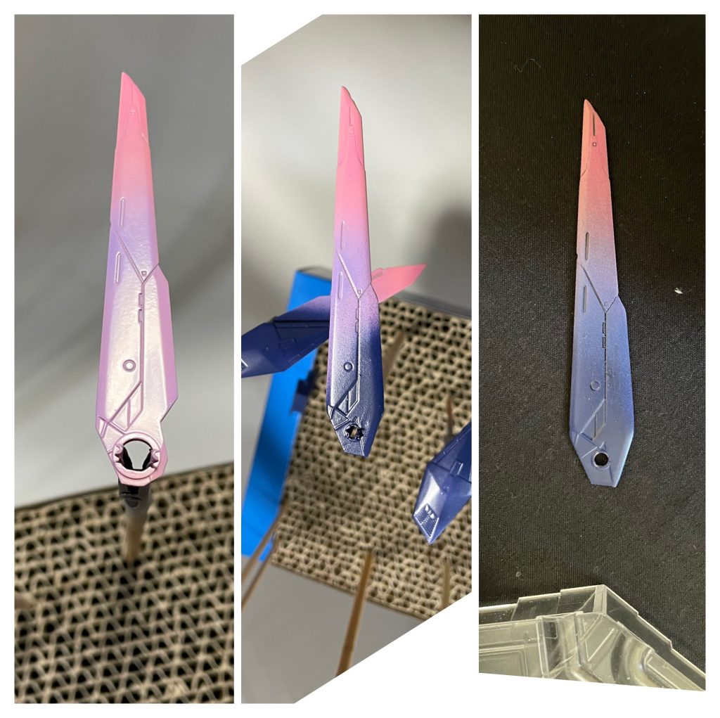 3色塗ったあと境目をぼやかしました。