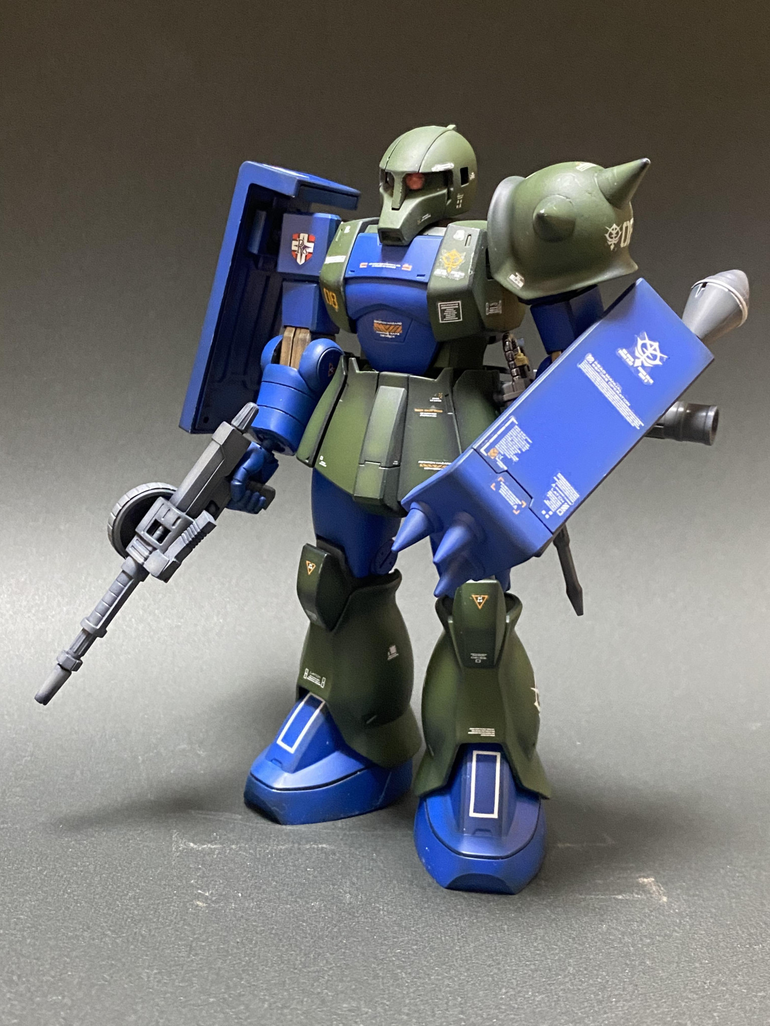 改造ガンプラ HG ザクフォートレス ミキシング 塗装済 - 模型製作用品