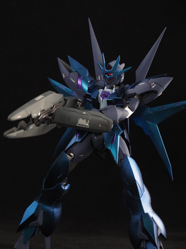 使用カラーは以下の通りです。【ガイアノーツ】プリズムブラックブルー【ガイアノーツ】フレームメタリック1【ガイアノーツ】マーズダークブルー【ガイアノーツ】Exクリアー【クレオス 】グレー24【クレオス 】サファイアブルー【クレオス 】スーパースムースクリアー