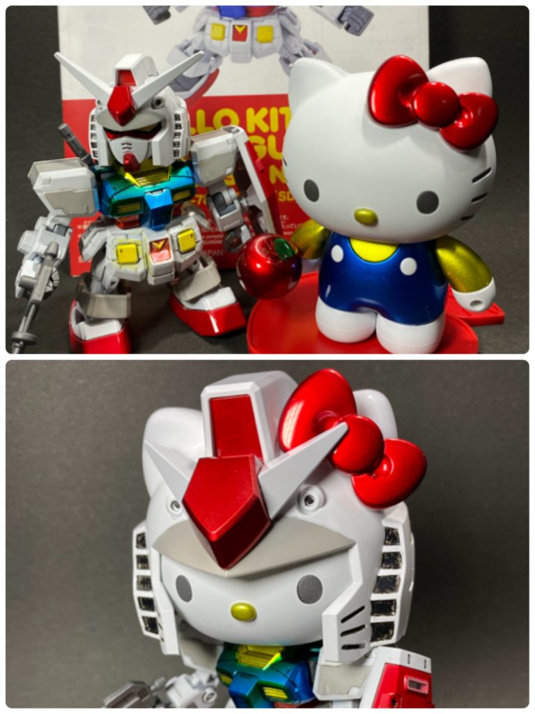 ガンダムとキティのコラボ品ガンダムの塗り分けが大変でした。