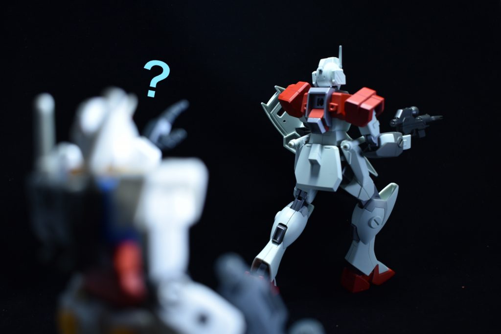 ［茶番］「そこのジム！迂闊だ！！…あれ？なんか少し違うような…？」新世代の機体の性能ならば…勝てるのでは…！？