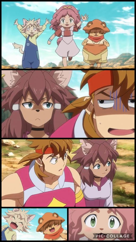 アシャ「カザミんー！ガンプラバトルするのお〜？」トワナ「カザミん勇者なんだってー！」フルン「カザミん...勇者....！カッコいい...！」カザミ「おお、そーそー！俺が勇者なんだよな！よーしまーかせとけって！！その亡霊だのを、パーっとやっつけてやるぜ！」アシャ・トワナ・フルン「カッコイイー！！」マイヤ「ねえ...あのさ...。」カザミ「あ？」マイヤ「いちおう言っとくけどさ.....。あの...、気をつけてね..。」カザミ「....あ、ああ....！俺に任せとけって。」マイヤ「...うん。」カザミ「よーし、行くぜ！おい室長！もう歩くなんてまどろっこしい事はナシだぜ！」oyz「そうですね。じゃあガンダムを呼びましょうか。呼ぶなら....。」カザミ「もちろん、呼ぶんなら、指パッチンだぜ！！ガンダーーーーーーーーム！！！」