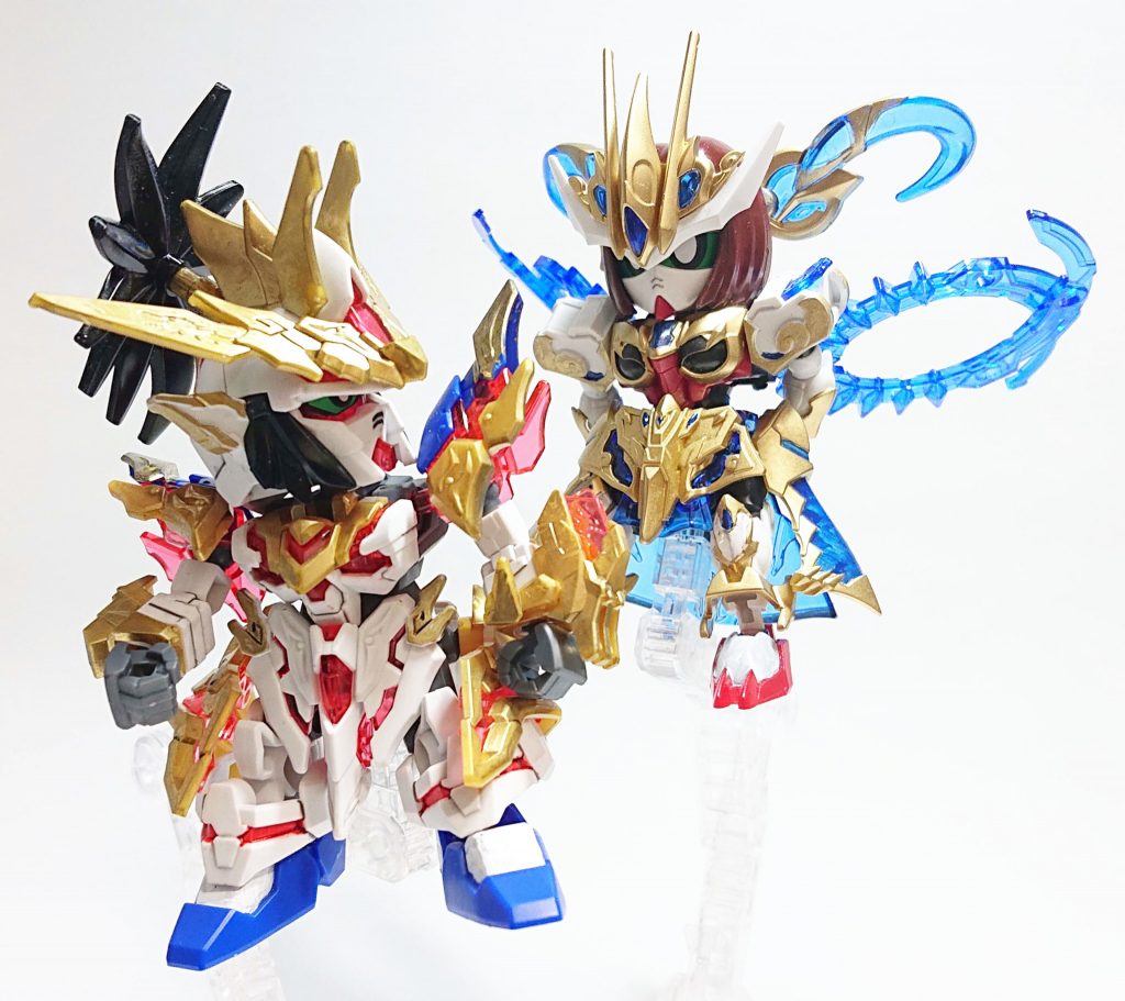 友人作成の劉備ユニコーンをお借りしてきました。歴史上では政略結婚とは言えども夫婦となっている二人なので、兄弟や親子よりもやってみたくてポージングの習作として試してみました。この二人が仲良くなっても結構面白かったかもしれませんが、それはまた別の何とかということでｗ