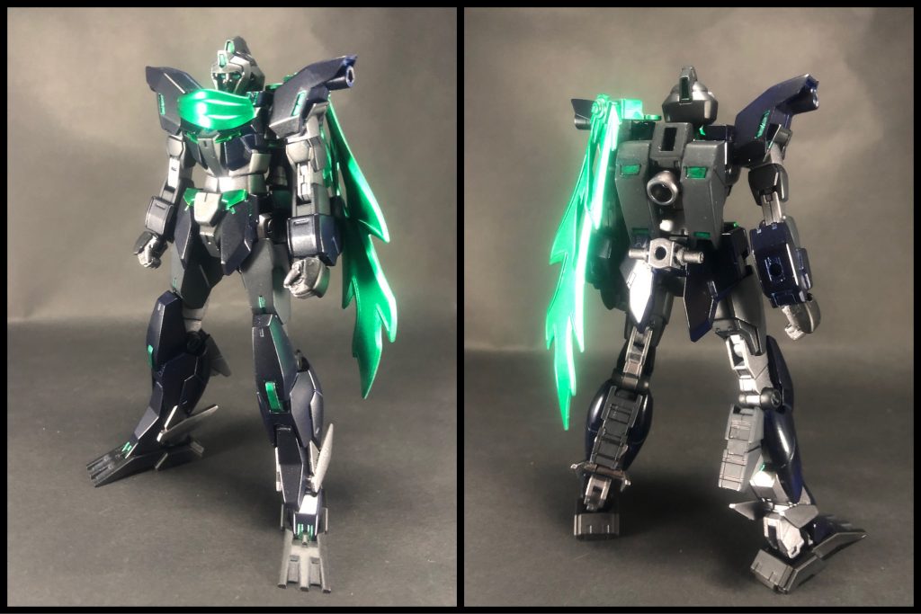 イブキ「コアチェンジ、ドッキングゴー！」ハヤテガンダム・ジライヤコアガンダム・ハヤテがジライヤアーマーを装着した姿。コアガンダム時の長所を伸ばす方向で強化され、3種のアーマーの中で最も汎用性が高い。技担当=様々な武器を扱いやすいよう、アーマー自体はシンプルなものになっている。足先だけはカエルの名残として水かき状になっており、水中での活動をスムーズに行える。また、マフラーは余剰エネルギーを放出したもので、戦闘が長引いたりエネルギーを武器に回したりしていると、いつの間にか消えている笑(ﾟ∀ﾟ)続けて今回の目玉ギミック！カエル型からなんと…⁉︎ジライヤ「さて、私も変化して戦うケロ。」