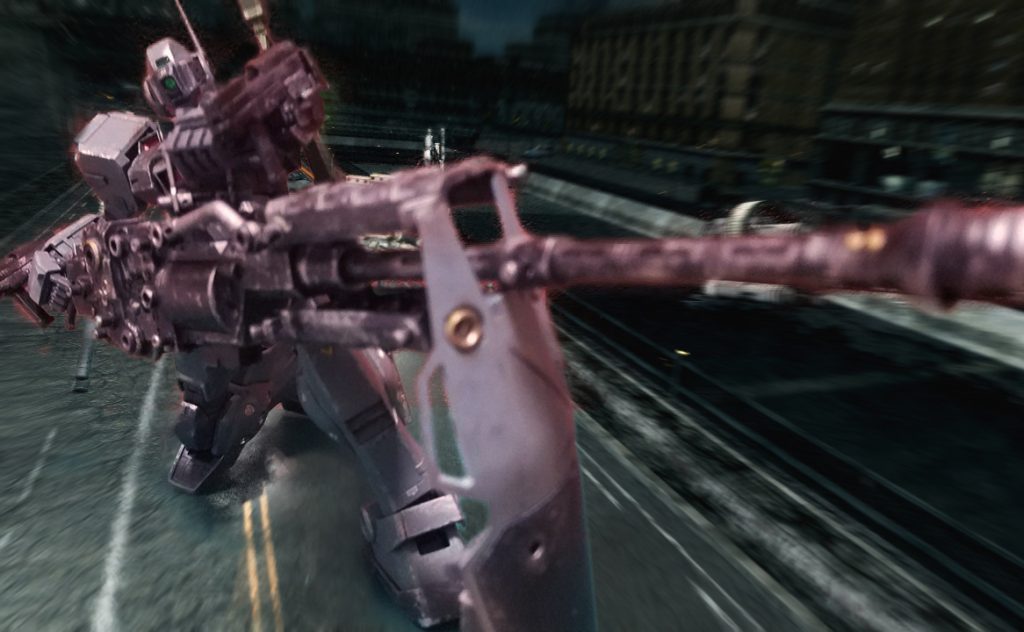 コンセプトは両極端!近距離はダブルハンドガンで、遠距離は超遠距離スナイパーライフルで戦うという設定です。