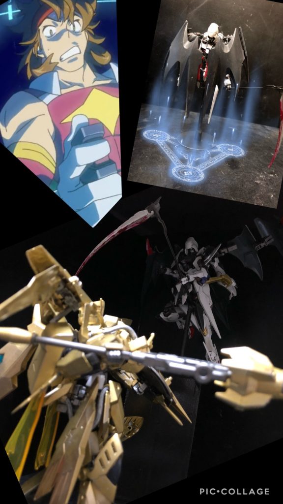 デス「ククク....。我が名は“デス”。ジャンクと化したガンプラに仮初めの命を与え、ジャンクと化したその怨みを拡散させる者なり...。」カザミ「おまえがさっきのギャンを操ってたのか！？」デス「ククク....。その金色のガンプラを作る為に、さっきのギャンを犠牲にしたな？....罪深い...。罪深いな....ククク....！」カザミ「そんな事....！いや、あのギャンまだ使うって！」oyz「それはどうかな？ククク...。」カザミ「おまえが言うなよ！室長！」デス「.....そのガンプラは他のガンプラの犠牲の上に成り立っているのだ。ククク...。」カザミ「だったら何だってんだよ！」デス「.....全てのガンプラは平等でなければならぬ...。ククク、つまり貴様のガンプラも....。」カザミ「ガンプラも？」デス「...ククク......貴様のガンプラも、ジャンクになればいいのだ.....！」カザミ「死神になったああー！？」