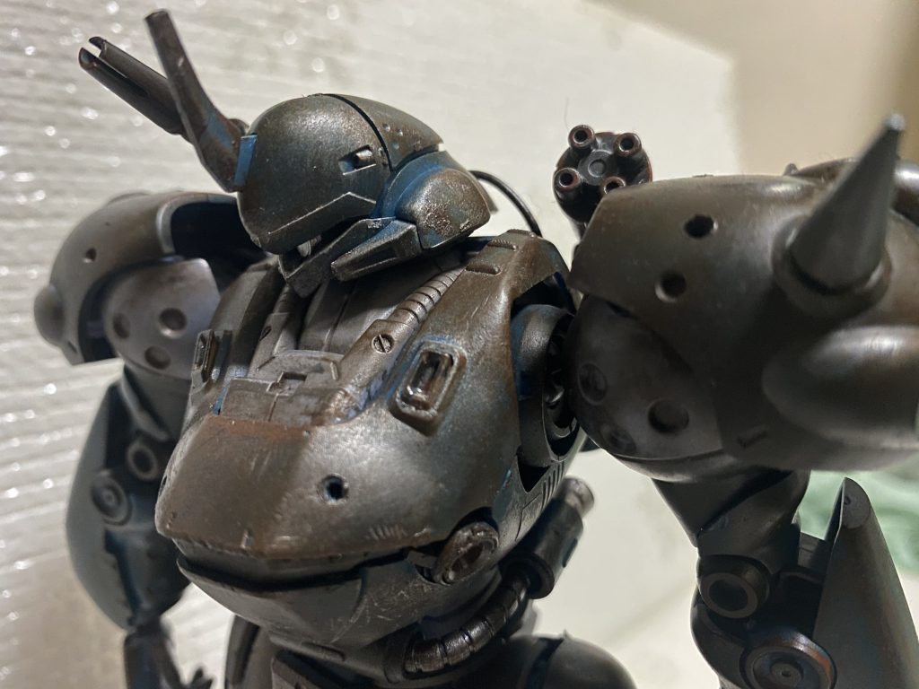 赤さびや黄サビで汚しました