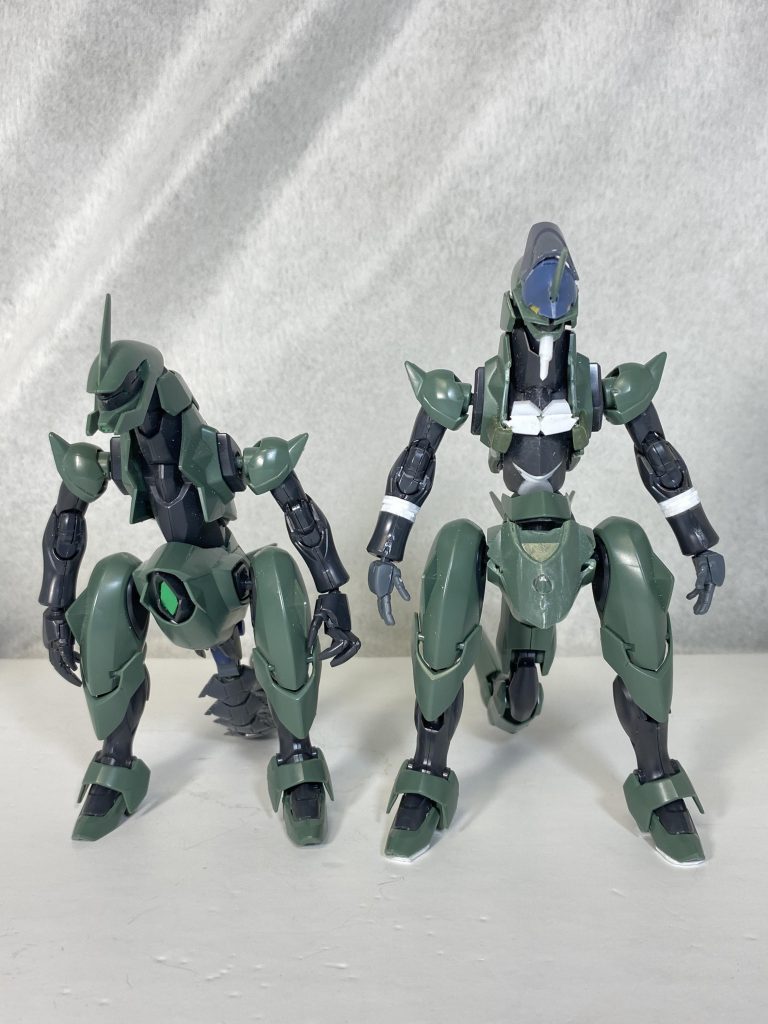 制作開始から1週間の時点。ノーマルと比べて背筋が伸びて手足が長くなってます。