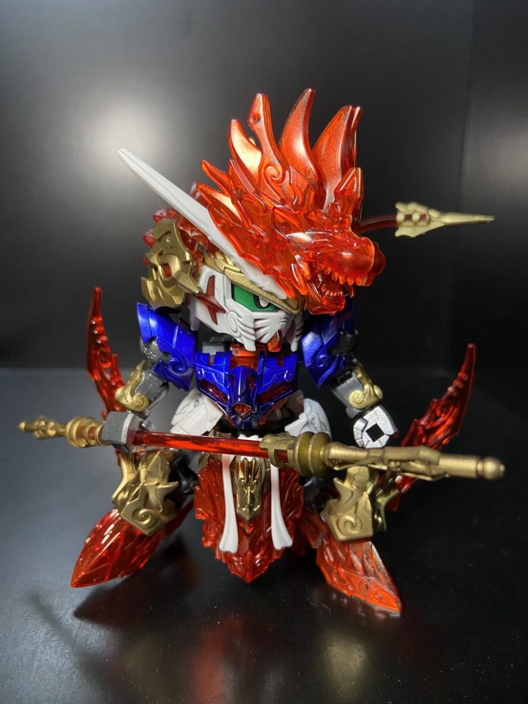 ランナー塗装パチ組でこれ!めっちゃいいやん✨武神ガンダムとか組んでた頃の自分に教えてやりたい!SDめっちゃカッコよくなるぞ!と✨