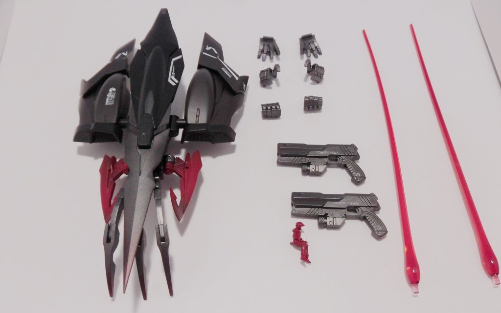 爪先など赤でグラデーションをかけています