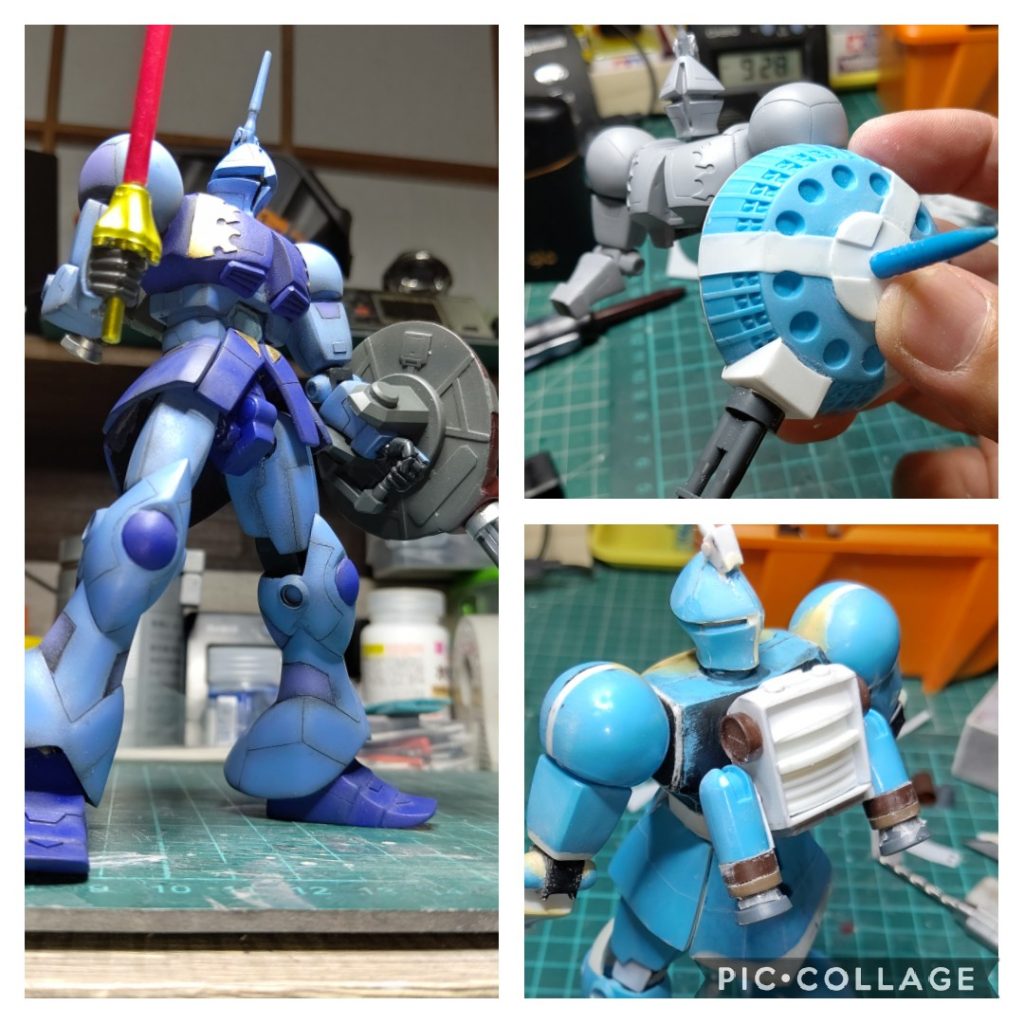 角や盾のオリジナル化は製作中に思いつき変更していきました。