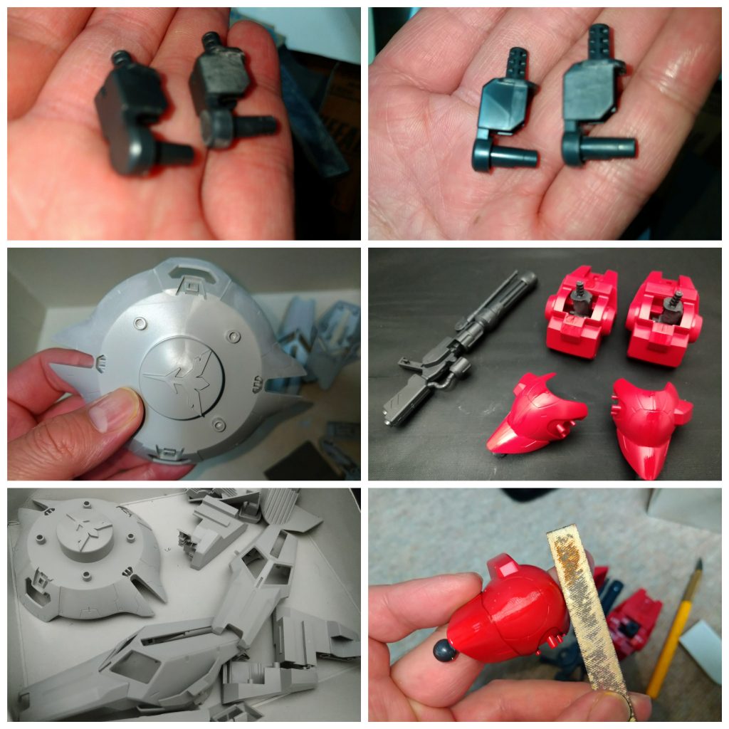 パーツ研磨、合わせ目処理