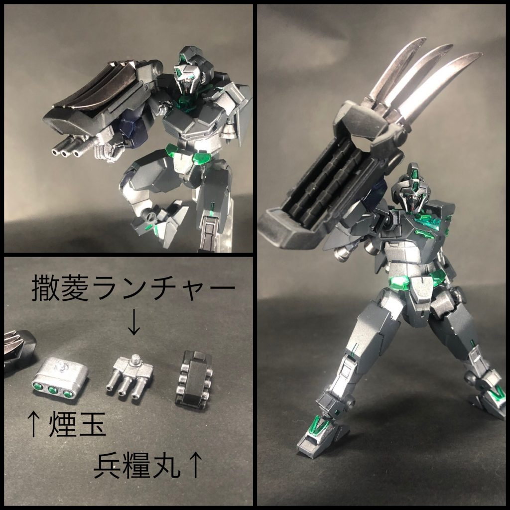 武器紹介②鉤爪&補助武装腕に装着して使用する爪状の忍具。初期段階では単なる近接武器だったが、撒菱ランチャーや煙玉、兵糧丸などの補助武装を取り付けられるよう改良された事で戦略の幅が広がった。撒菱踏む(触る)と爆発する仕組みで、宇宙空間では機雷の様な使い方になる。威力は低く、足止めや牽制に使う程度。煙玉逃走や距離を取る為の目眩しに使用する。いわゆるドロンする時の必需品。煙の中に紛れた後に体色変化を使い、消えたように見せかけ…といった隠れ身の術的な使い方も。兵糧丸エネルギー補給用の装備。エネルギーの消耗が激しい際の応急措置となる。＊この3つは設定のみでご勘弁くださいw