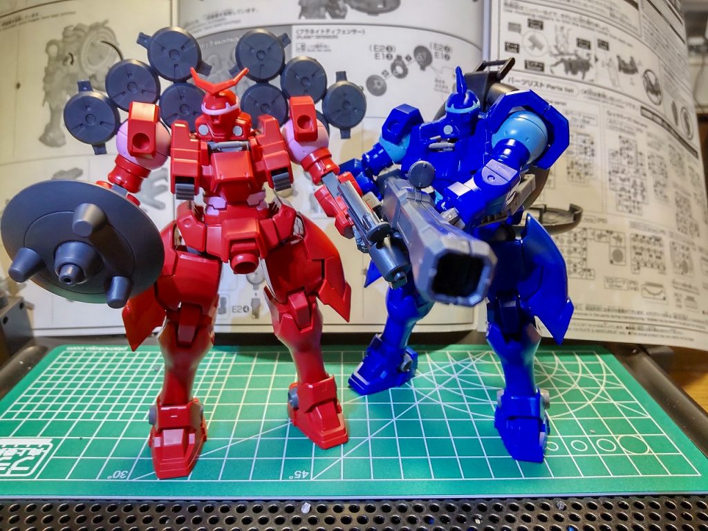 パチ組だとこんな感じ。スミ入れとデカールとつや消しだけでも十分かっこよくなりそうですね。