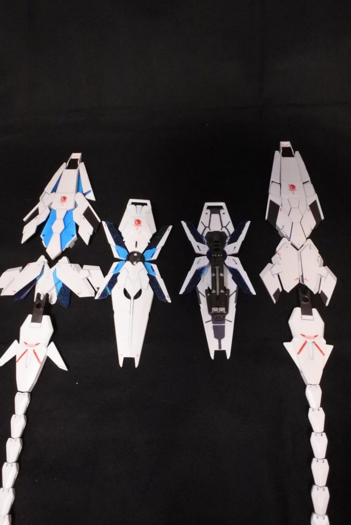 シールドの裏打ちや関節、アーム部分など様々な所に差し色として金、銀、グレーなど部分塗装してあります。部分塗装はファレホを筆塗りです。