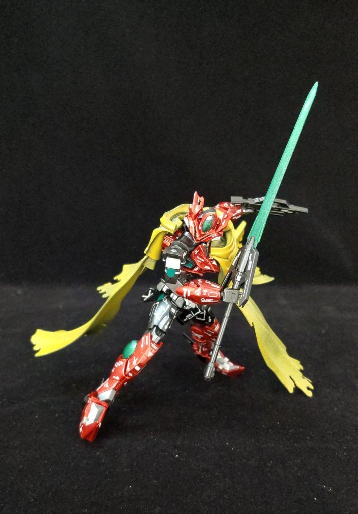 マント付でもアクションは可能なのです!