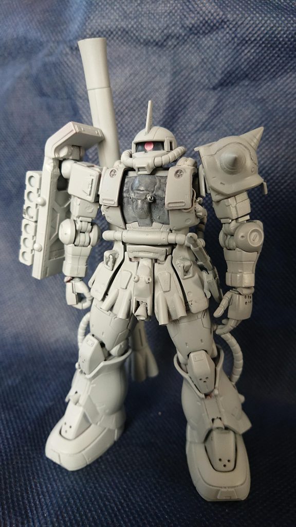 カラーはサフ色で終了…にしちゃおうかな😆💦これでも始めての割に色々やってみたつもり。次回はもっと頑張ろう✨