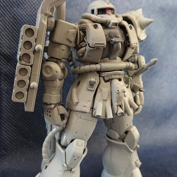 始めてのスジ彫り、改造✨THE ORIGIN シャア専用ザクII