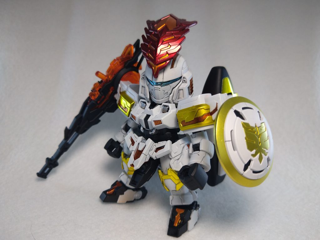 初めてSDを全塗装してみました。トサカ、肩、足など塗り分けが大変でした！ご覧いただき、ありがとうございました！