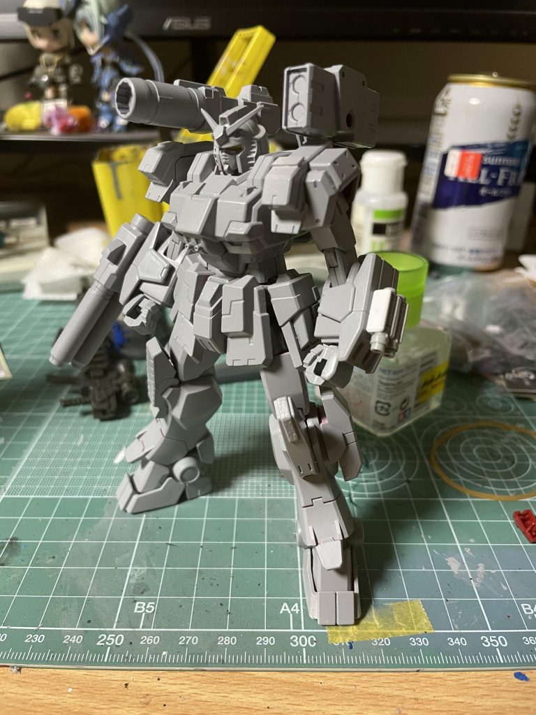 水性サフによる表面確認